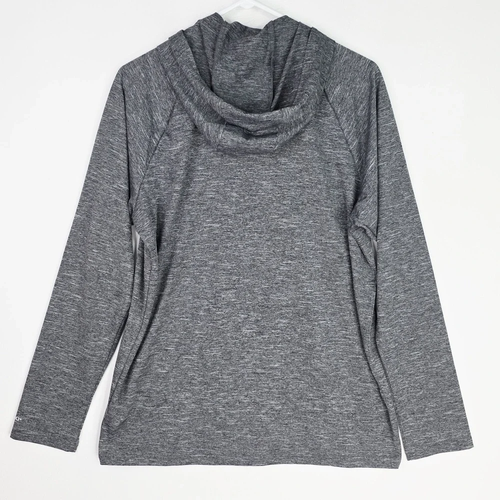 Nike Swim Dri Fit Gray Long Sleeve Hoodie Pullover Sport SPF 40 Mens Size Medium